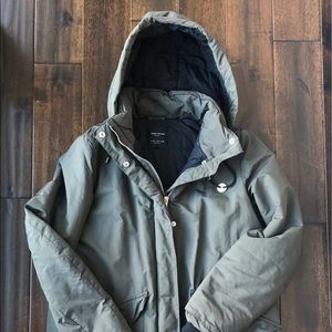 ZARA Trafaluc Outerwear Green Parka